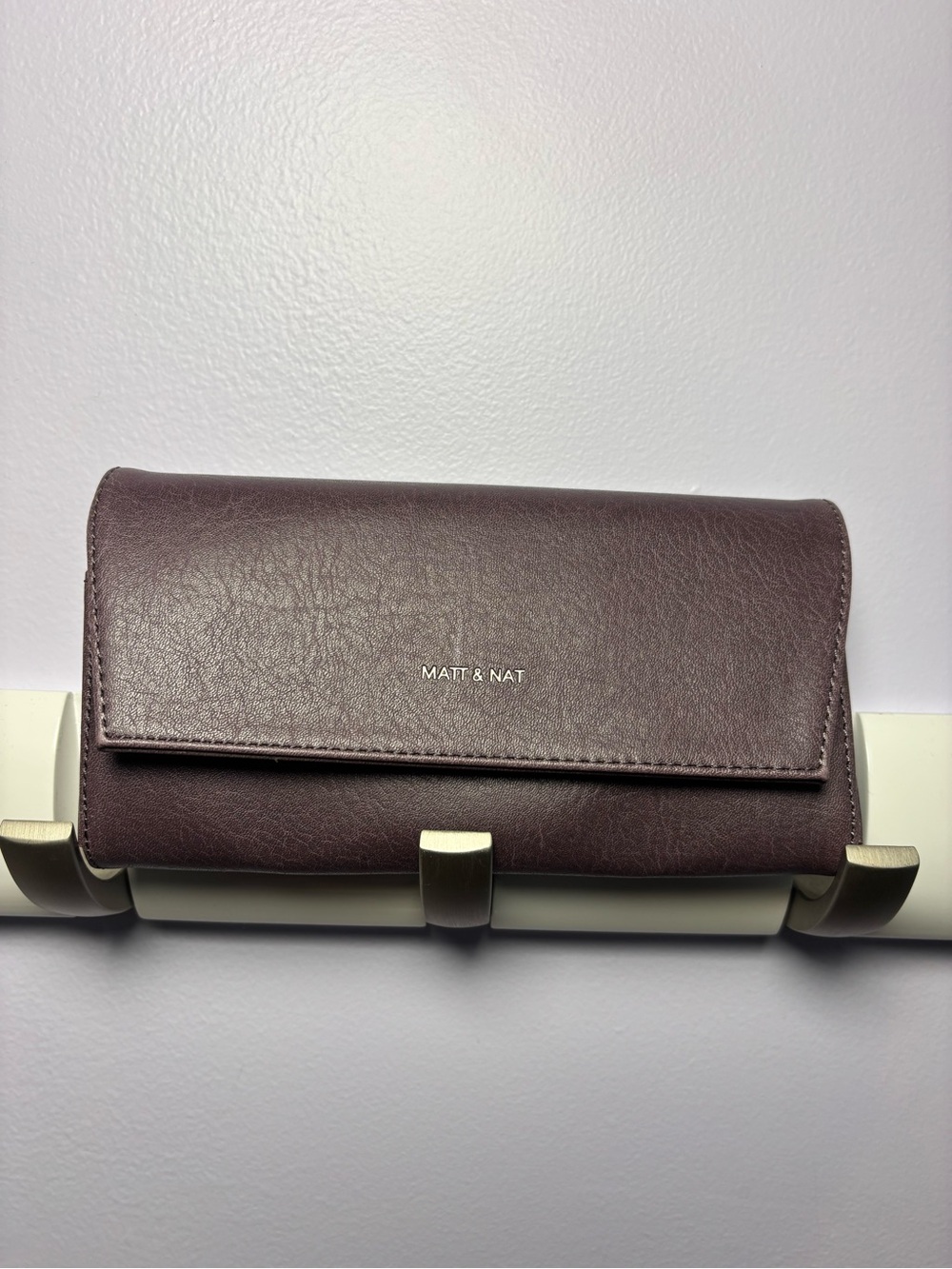 Matt & Nat Deep Mauve Vegan Leather Clutch Wallet